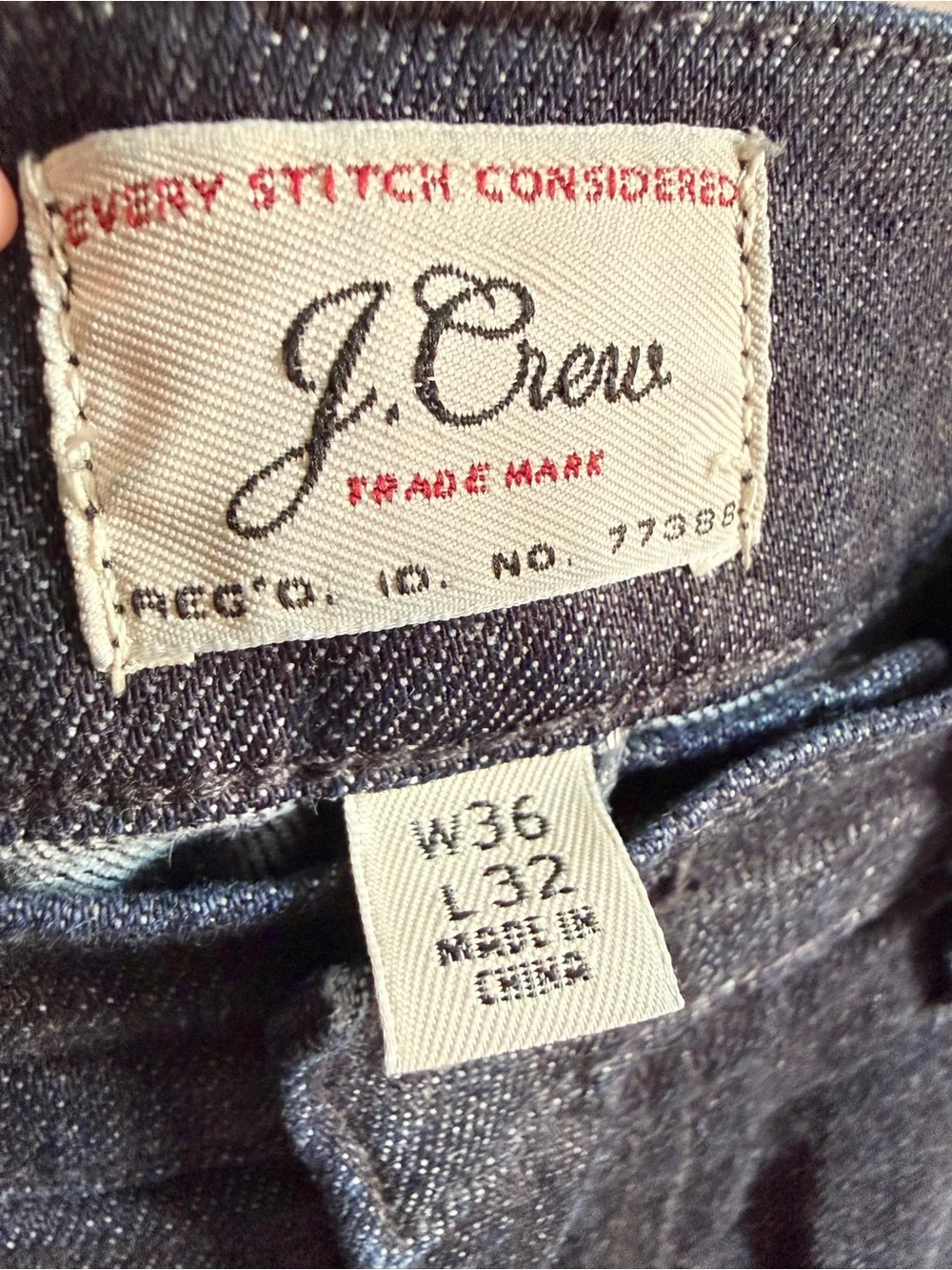 J. Crew 484 Slim Fit Dark Indigo Jeans Size 36x32